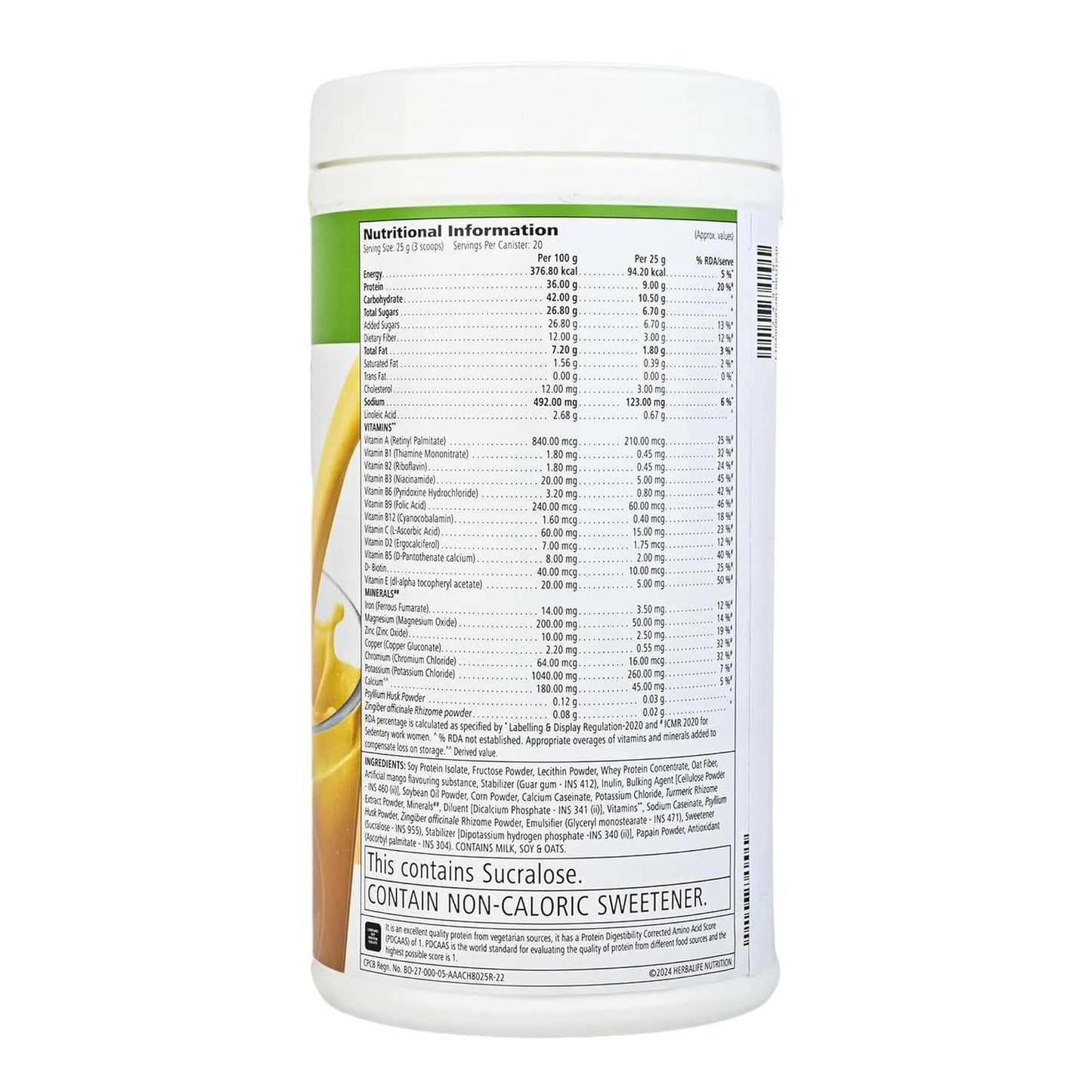 Herbalife Formula 1 Nutritional Shake Mix - Mango Flavour