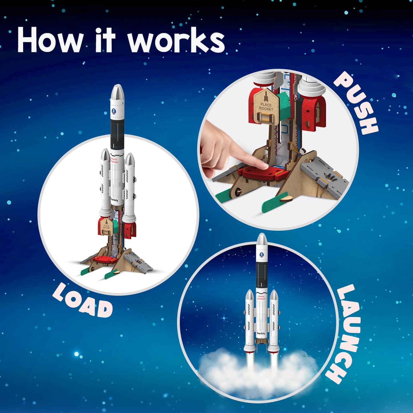 Smartivity DIY Rocket Launcher Kit for Kids 6, 7, 8, 9, 10, 11, 12 Years Old | Build Your Own Rocket and Launcher | Christmas/Birthday Gift for Smart Kids | DIY Science Toy for Boys & Girls 6-12 Years