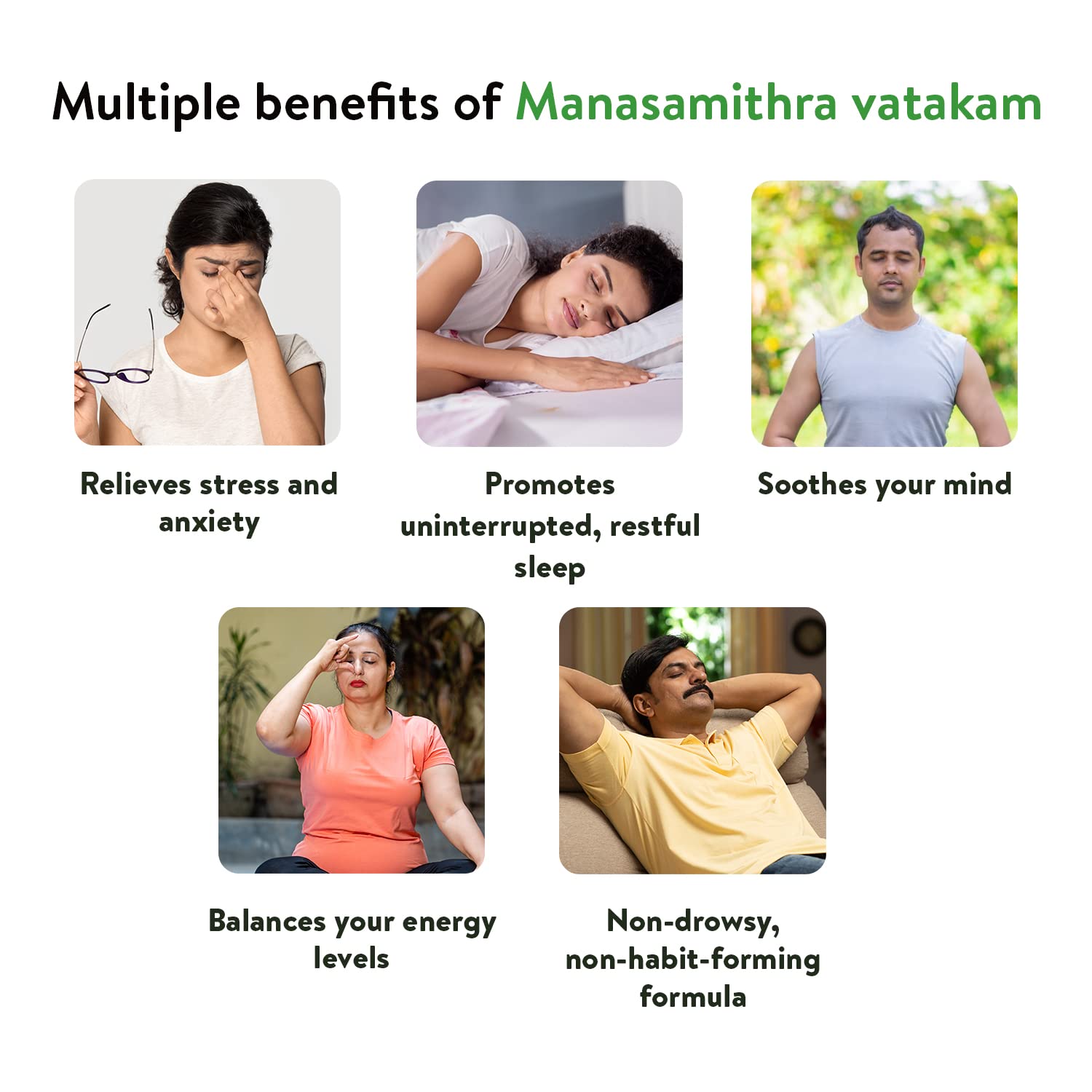 Kerala Ayurveda Manasamitra Vatakam | Ayurvedic Sleeping Tablets for Deep Sleep & Stress Relief | With Ashwagandha, Bala, Shankhapushpi | Non-Habit Forming | 25 Tabs