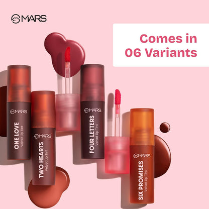 MARS Velvet Lip Tint - Matte, Lightweight, Highly Pigmented, 6 Shades