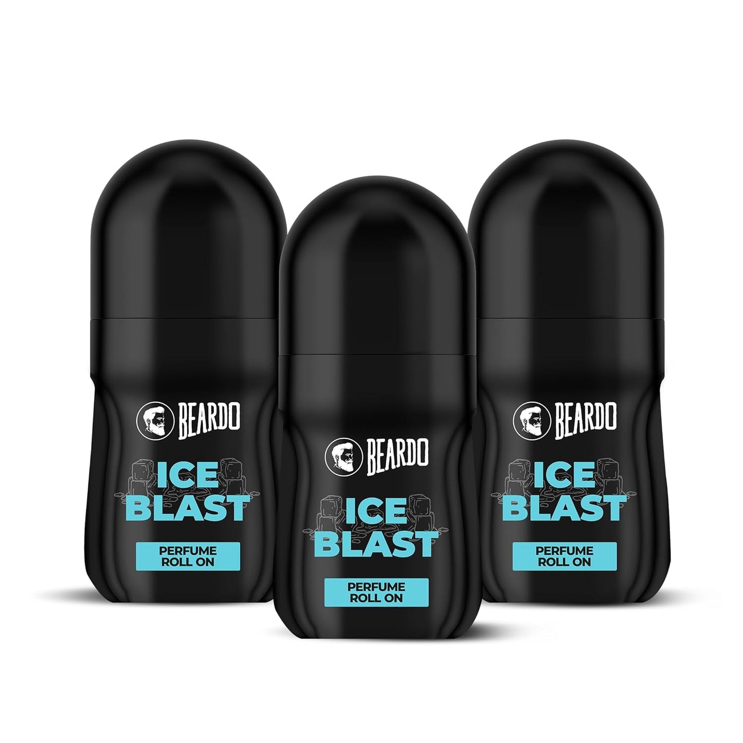 Beardo Ice Blast Perfume Roll-On, 50ml for Men | Long-Lasting Menthol Freshness with Musk & Woody Notes | Perfumed Antiperspirant for Odour Protection | No Sweat, Cooling Effect, All-Day Freshness