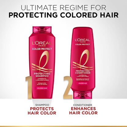 L'Oréal Paris Shampoo, Vibrant & Revived Colour, For Colour-treated Hair, Protects from UVA & UVB, Colour Protect, 340 ml