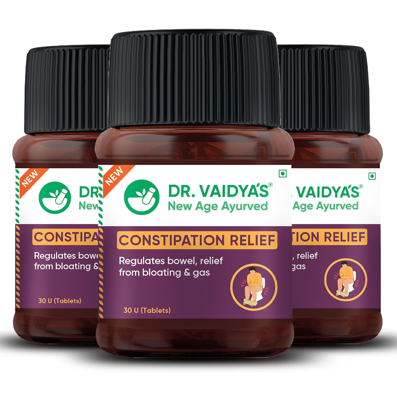 Dr. Vaidya's Ayurvedic Constipation Relief Tablets - 60 Count