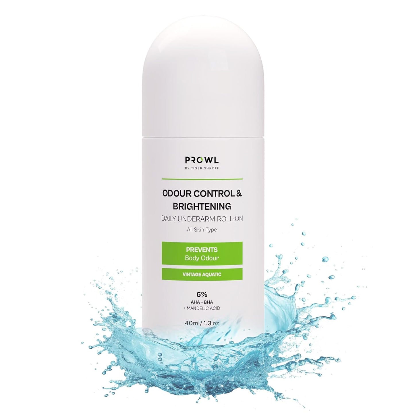PROWL Men's AHA BHA Underarm Roll-On Deodorant, 40ml