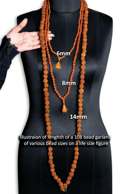 Wonder Care Authentic Mala Genuine Religious Ornament Rosary Japa Mala (4mm-16mm) Natural/Capped Neclaces & Bracelet