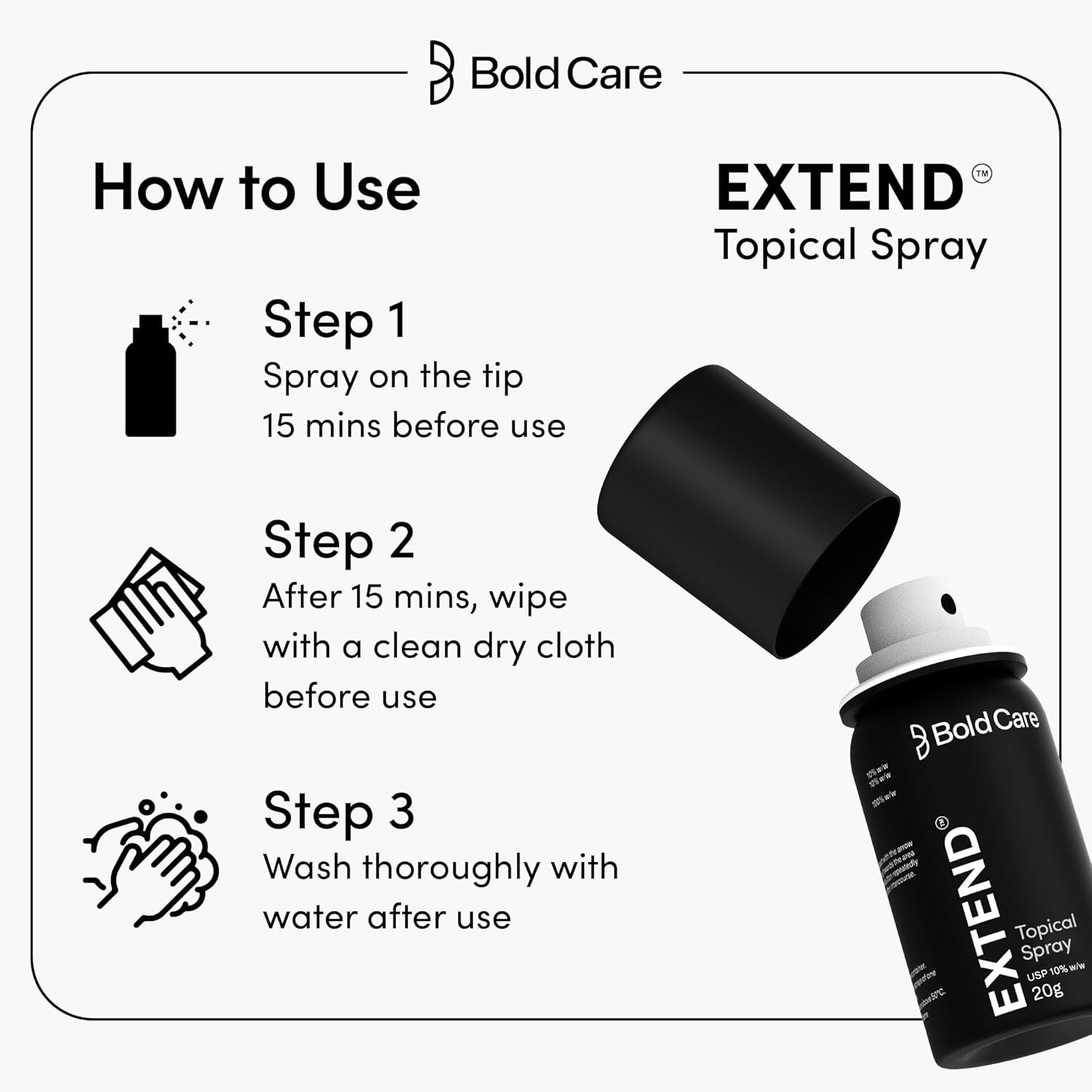 Bold Care EXTEND™ Topical Non-Transferable Spray for Men (Pack of 1)