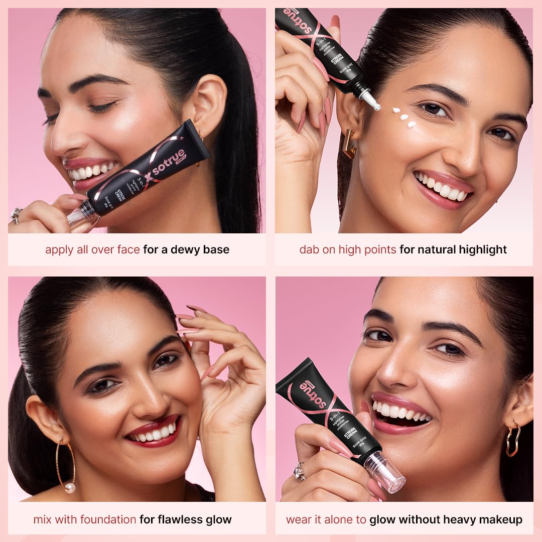Sotrue Rose Gold Strobe Cream for Radiant, Dewy Glow