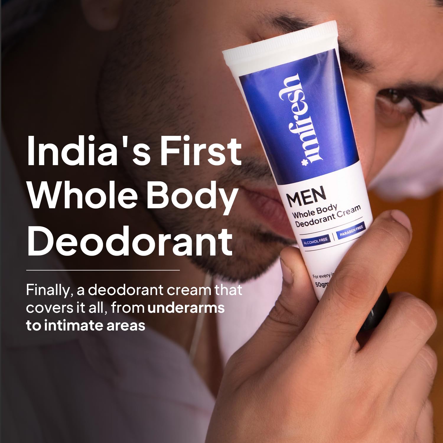 imfresh Men's Deodorant Cream, Long-Lasting Freshness, 50g, Alcohol-Free