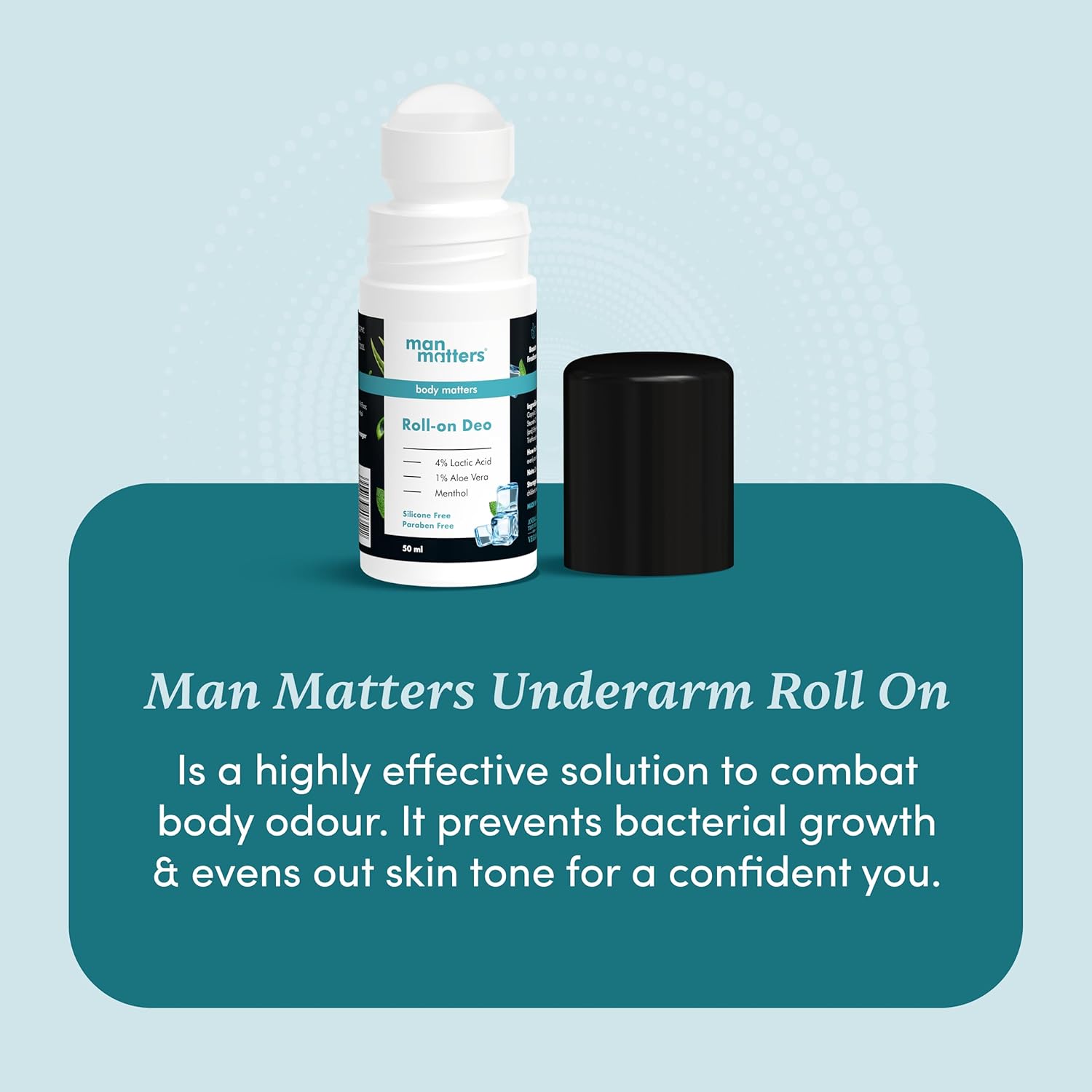Luxury Underarm Deodorant Roll-On 50ml - Fresh, Brightening, Aluminum-Free