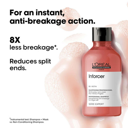 L'Oréal Professionnel Infocer Shampoo 300Ml & Hair Mask 250Gm Combo With B6 and Biotin For Breakage prone hair, Serie Expert (Pack Of 2)