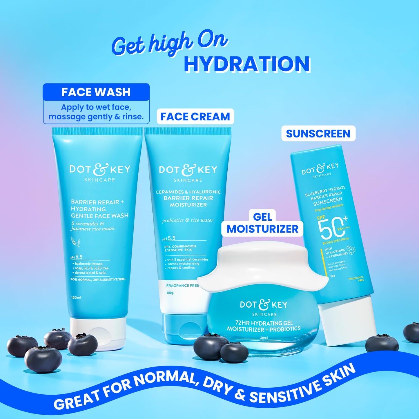 DOT & KEY Barrier Repair + Hydrating Gentle Face Wash With Probiotic