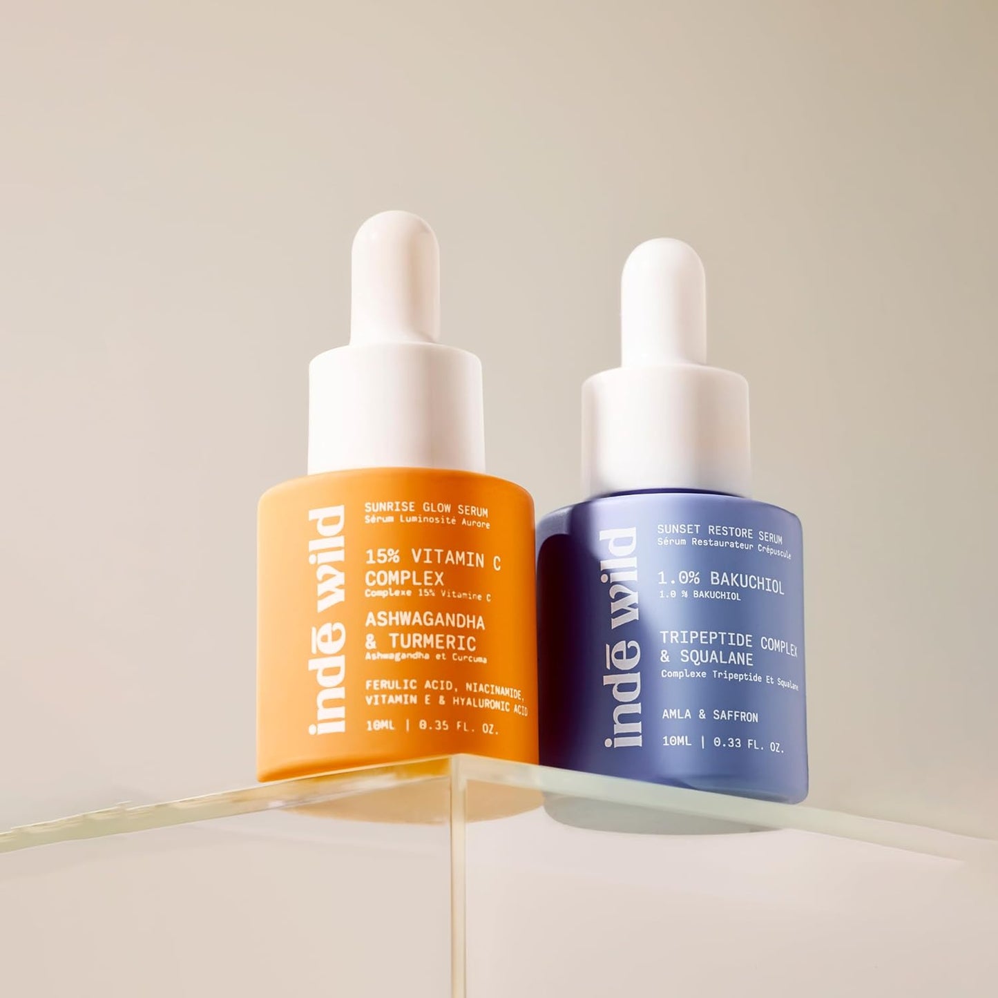 indē wild Luxury Serum Duo Gift Set - Vitamin C & Bakuchiol for Radiant Skin