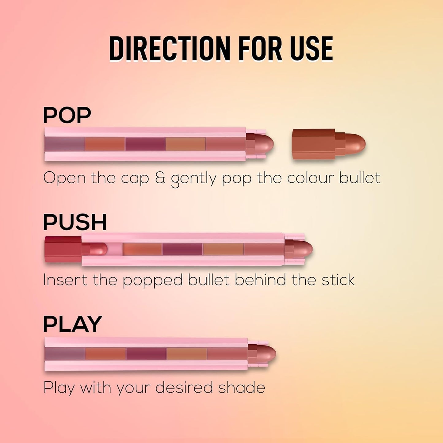 RENEE Everyday Fab 5 5-in-1 Nude Matte Lipstick | 5 Shades In 1 Stick, Matte Finish, Intense Colour Pay-off | Creamy Formula, Glides Easily, One Stroke Application | With Jojoba Oil & Vitamin E | 7.5 g