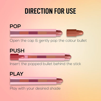 RENEE Everyday Fab 5 5-in-1 Nude Matte Lipstick | 5 Shades In 1 Stick, Matte Finish, Intense Colour Pay-off | Creamy Formula, Glides Easily, One Stroke Application | With Jojoba Oil & Vitamin E | 7.5 g