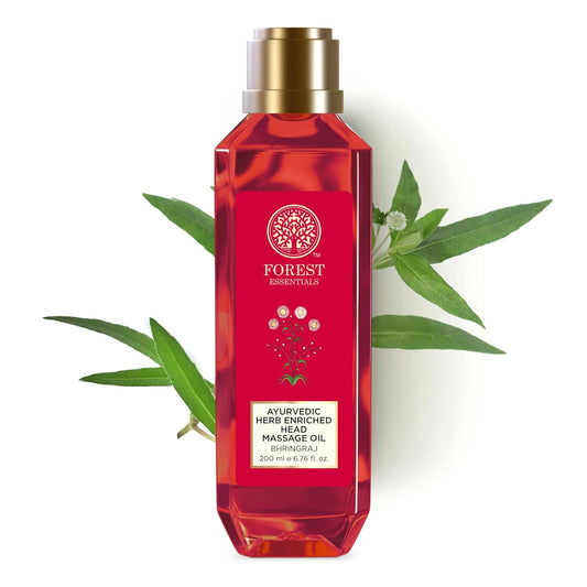 Forest Essentials Head Massage Oil Bhringraj | Ayurvedic Hair Oil for Hair Growth | Strengthens hair & addresses Dandruff