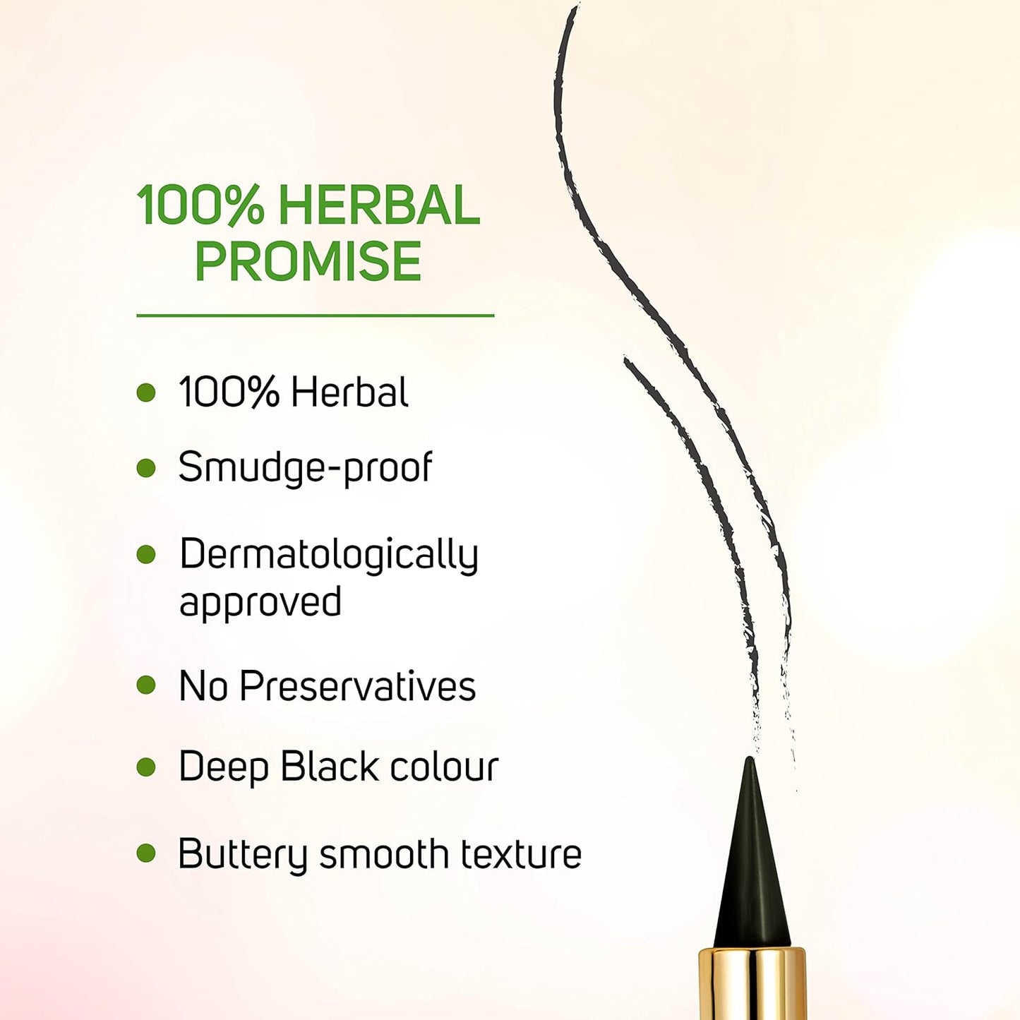 Farmherbs Herbal Baby Kajal Stick - Lead-Free, Smudgeproof, Organic Formula