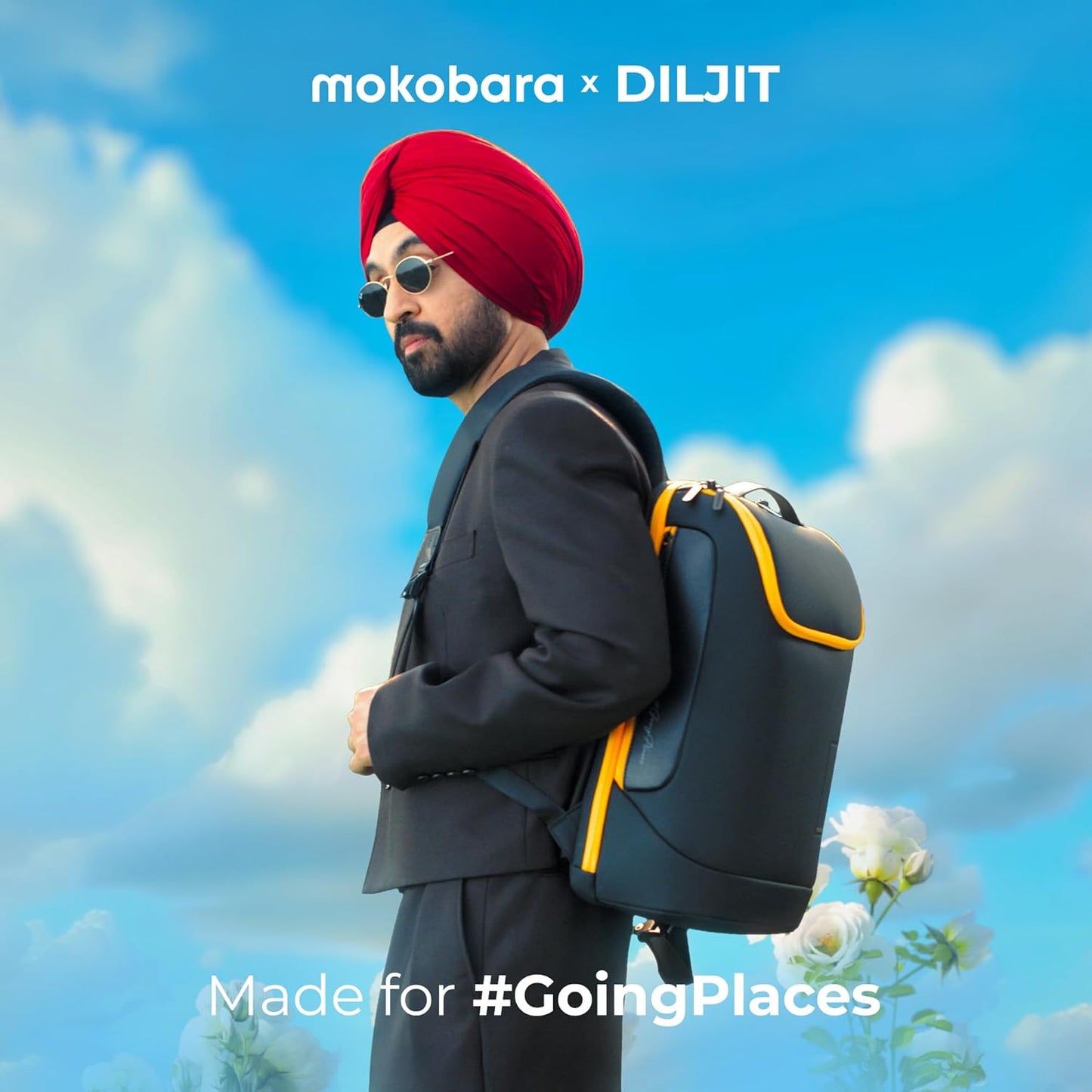 MOKOBARA Transit Backpack | Fits Laptop Up to 16 Inch, 30L Capacity, Water-Resistant Polyester, Vegan Leather Trims | Black,Money Moves - 2.0