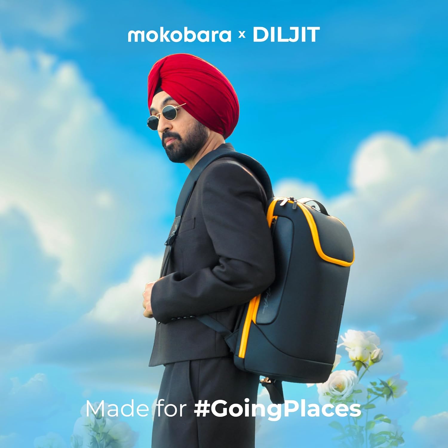 MOKOBARA Transit Backpack | Fits Laptop Up to 16 Inch, 30L Capacity, Water-Resistant Polyester, Vegan Leather Trims | Black,Money Moves - 2.0