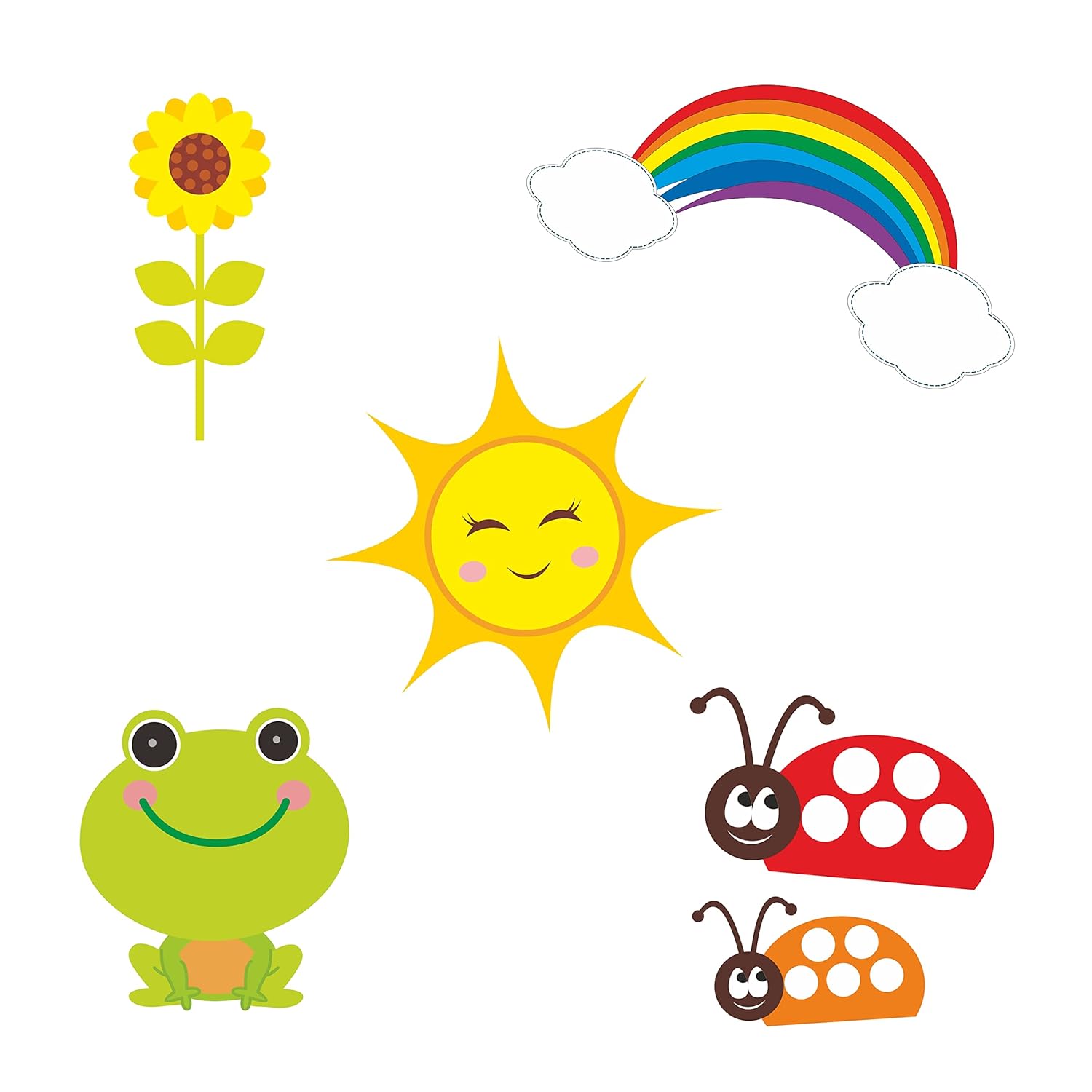 Pretty Ur Party Gymnastics Theme Paper Cutouts for Birthday Parties, Party Supplies décor, Birthday Party Decoration Cut-Outs - Multicolour (10 pcs) Back to School