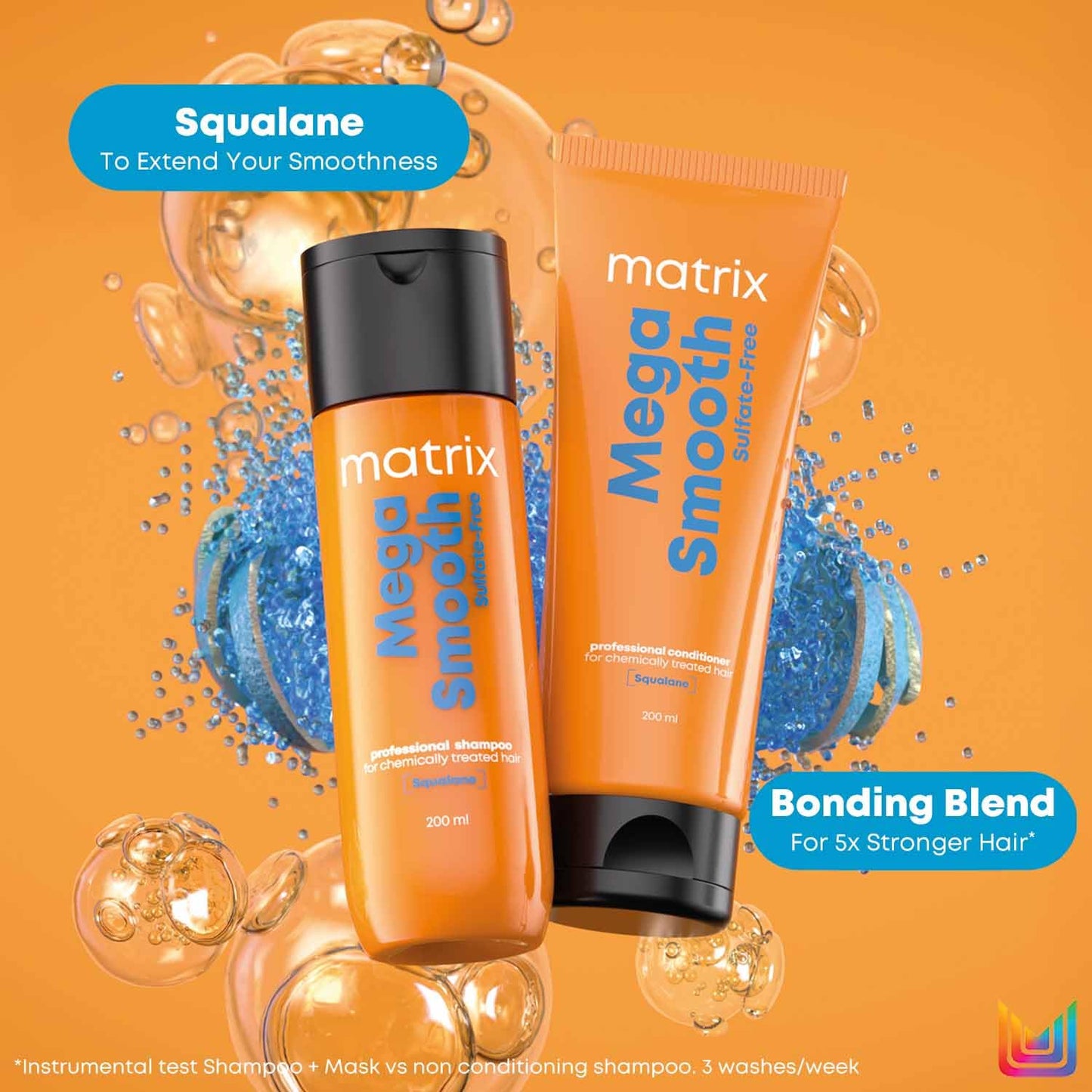 Matrix Mega Smooth Sulfate-free Shampoo and Conditioner | For Colored & Chemically Treated Hair