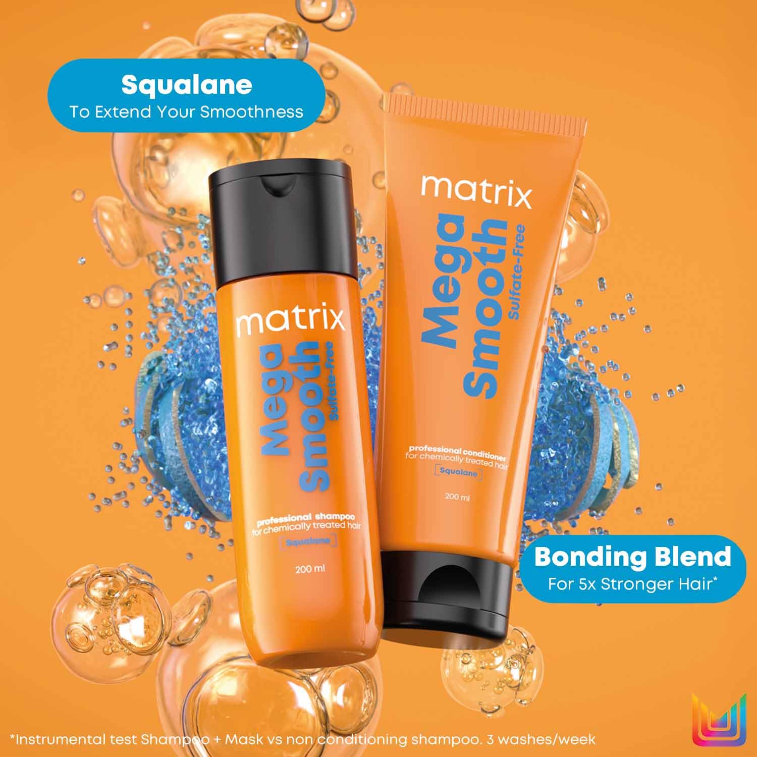 Matrix Mega Smooth Sulfate-free Shampoo and Conditioner | For Colored & Chemically Treated Hair