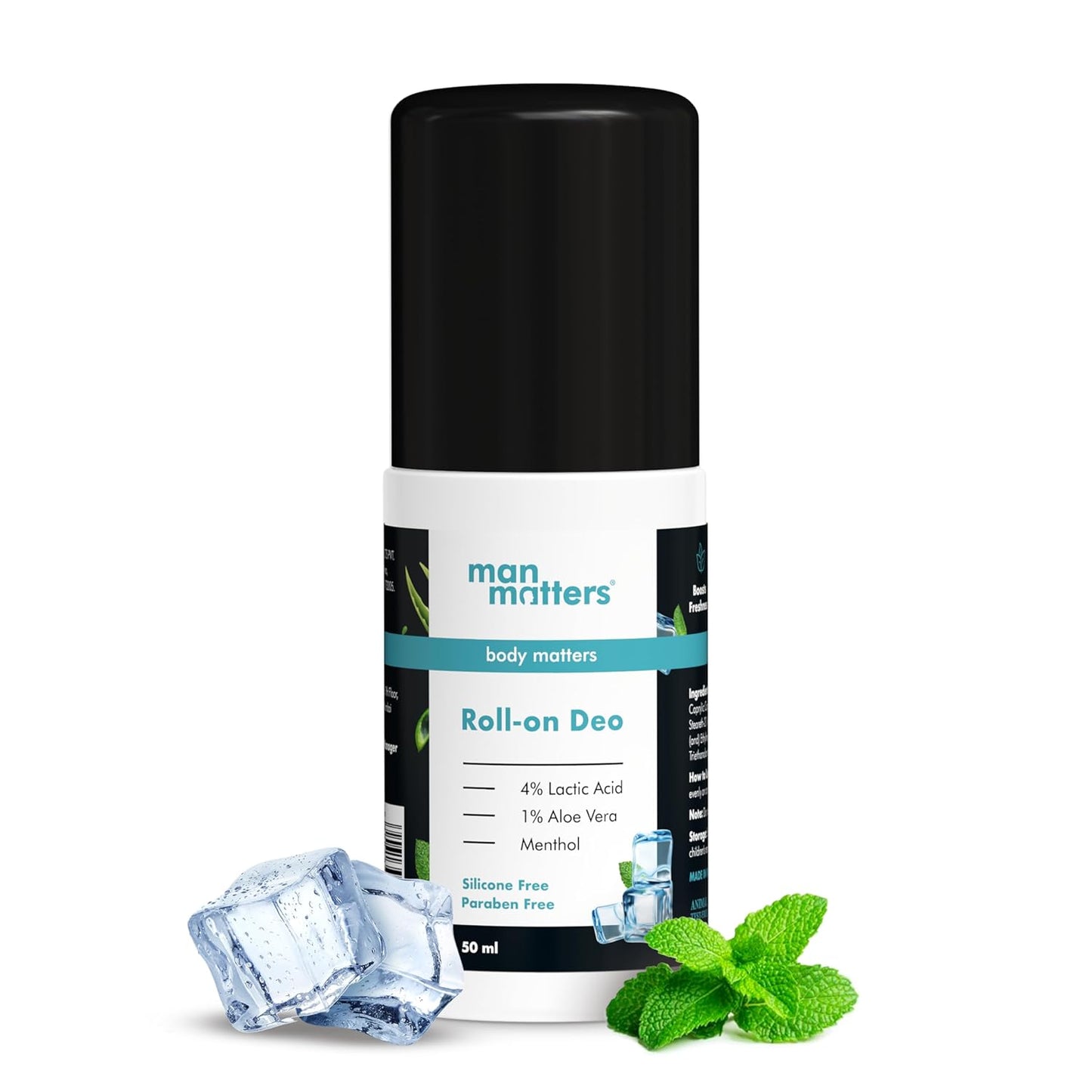 Luxury Underarm Deodorant Roll-On 50ml - Fresh, Brightening, Aluminum-Free