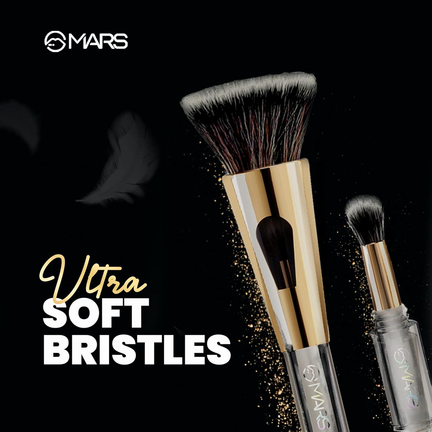 MARS 4-in-1 Luxury Travel Makeup Brush Set for Women