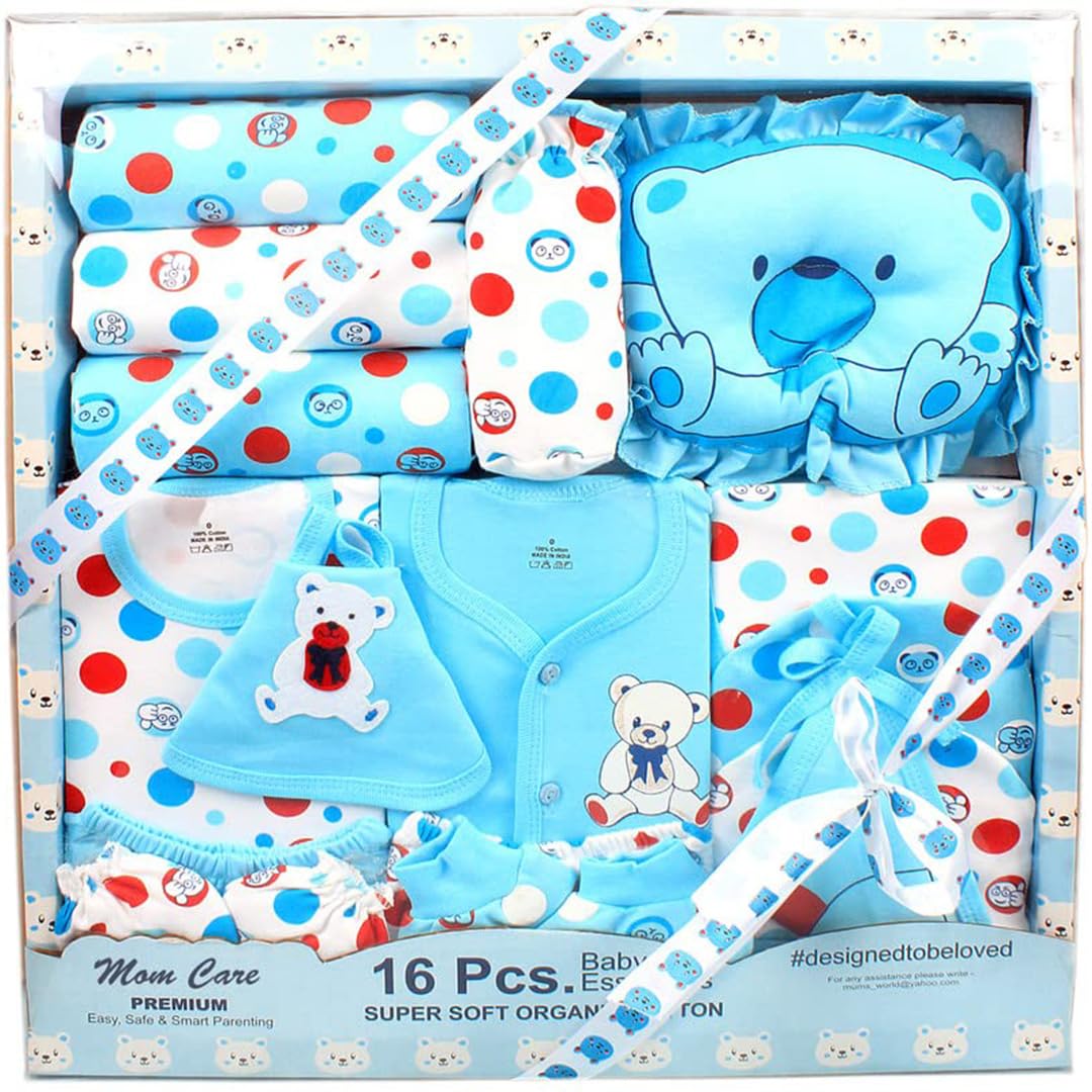 MOM CARE Newborn Baby Gift Set Has All Newborn Baby Essential Clothes in Baby Gift Set for or Girls Unisex 11 pcs Yellow