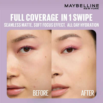 Maybelline Super Stay Flex Powder Foundation 110, Full Coverage, 9g