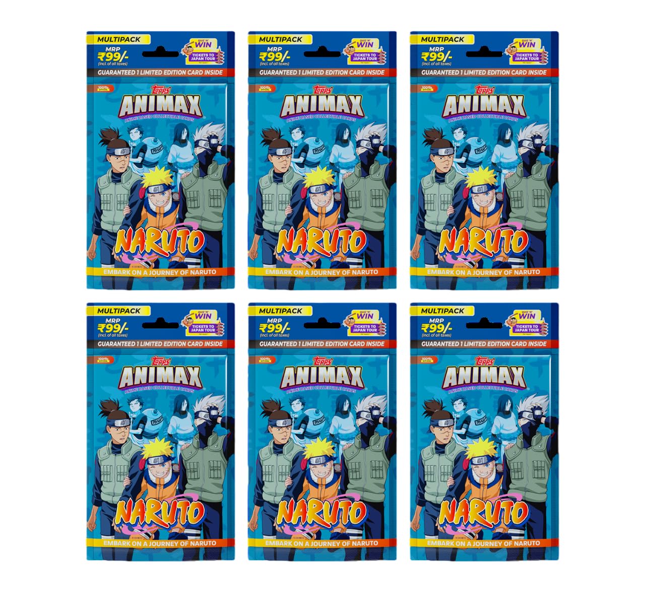 Topps Animax 2024 Official Naruto Collectible Card Game(Multipack of 6)