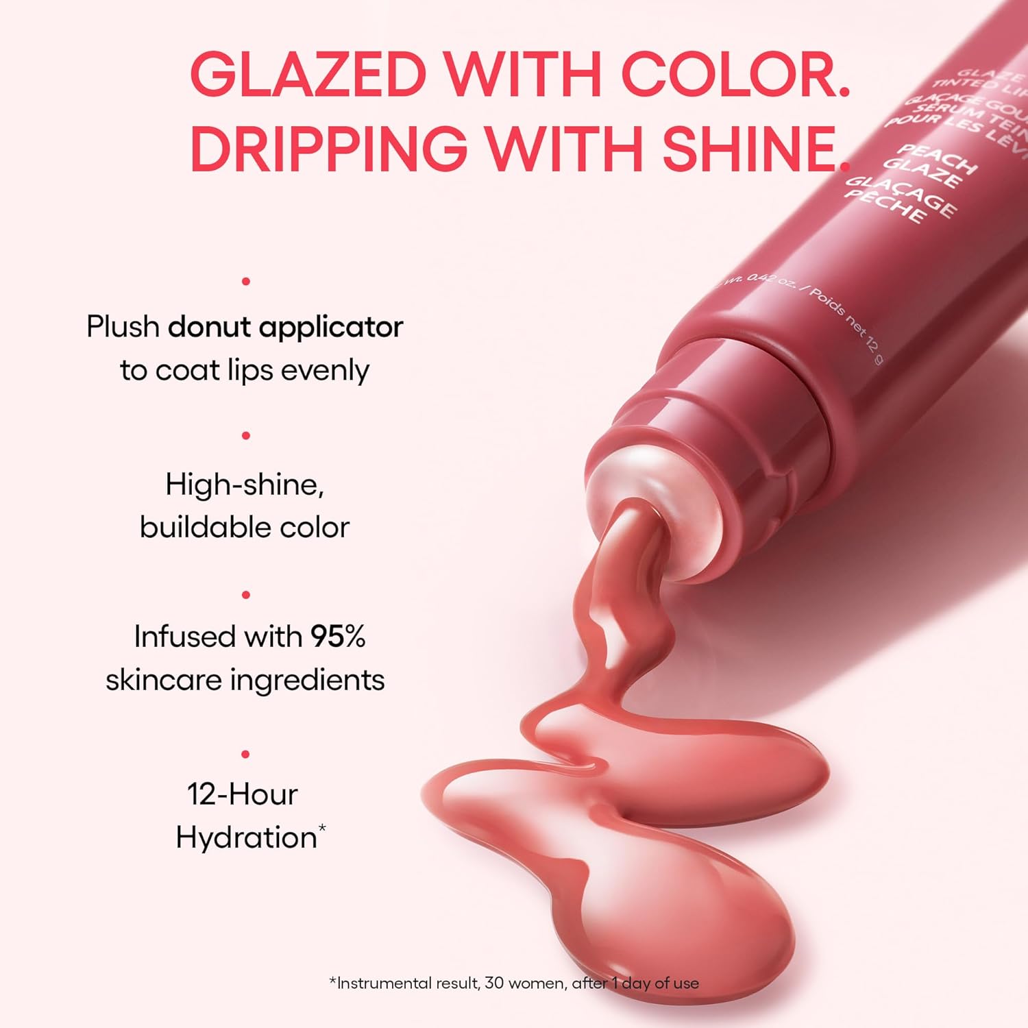 Laneige Glaze Craze Tinted Lip Serum | Plumping, Nourishing Hydration with Polypeptide and Ceramides | Lip Balm for Dry & Chapped Lips |Ultra Glamorous Shiny Lips