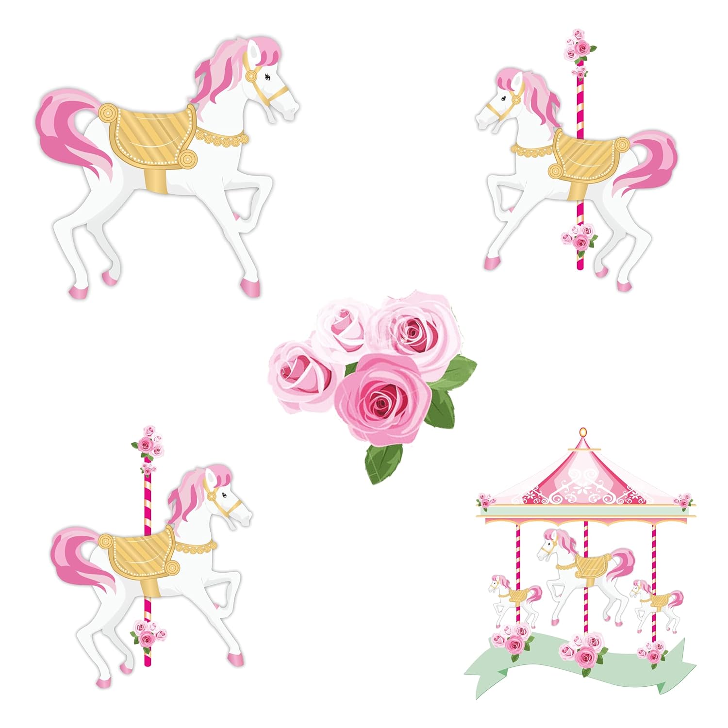 Pretty Ur Party Gymnastics Theme Paper Cutouts for Birthday Parties, Party Supplies décor, Birthday Party Decoration Cut-Outs - Multicolour (10 pcs) Cute Jungle