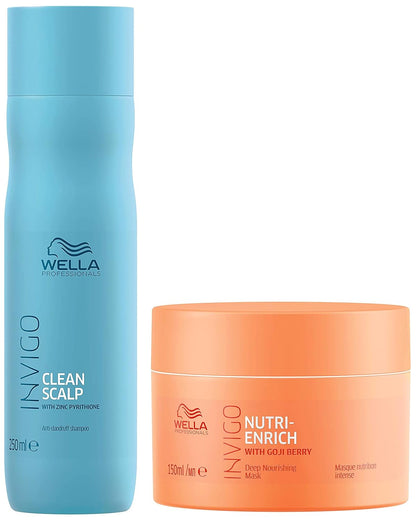 WELLA Invigo Hair Mask & Anti-Dandruff Shampoo Set for Dry Hair