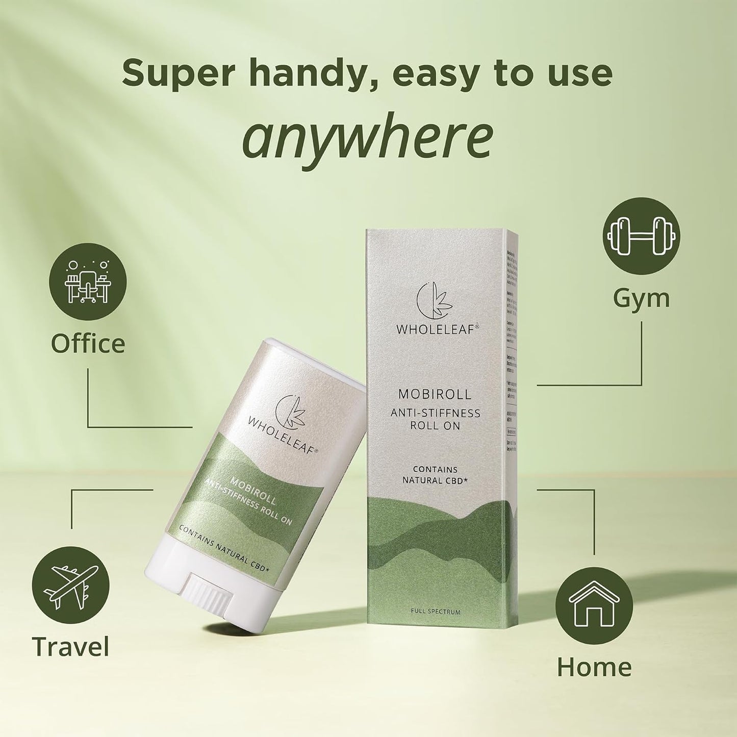 Mobiroll Anti-Stiffness Roll-On | Potent Natural Relief from Muscle & Joint Stiffness, Pain Relief & Increased Mobility | With Vijaya & Ayurvedic Herbs Fast Acting, Long-Lasting Formula 15g