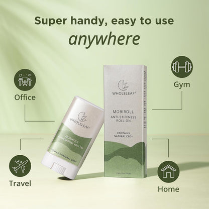 Mobiroll Anti-Stiffness Roll-On | Potent Natural Relief from Muscle & Joint Stiffness, Pain Relief & Increased Mobility | With Vijaya & Ayurvedic Herbs Fast Acting, Long-Lasting Formula 15g