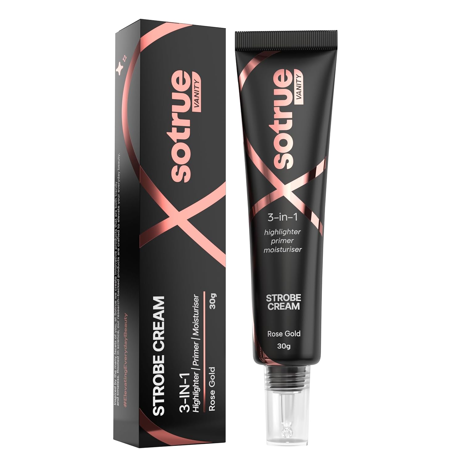 Sotrue Rose Gold Strobe Cream for Radiant, Dewy Glow