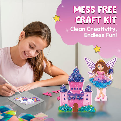 Smartivity Art & Craft Kit - Poke Art Princess Wonderland for Kids Ages 4, 5, 6, 7, 8, 9, 10 Years Old, Create 5 Princesses, 2 Castles & Unicorn, Smart Birthday Gift for Girls & Boys, Fun Activity Kit