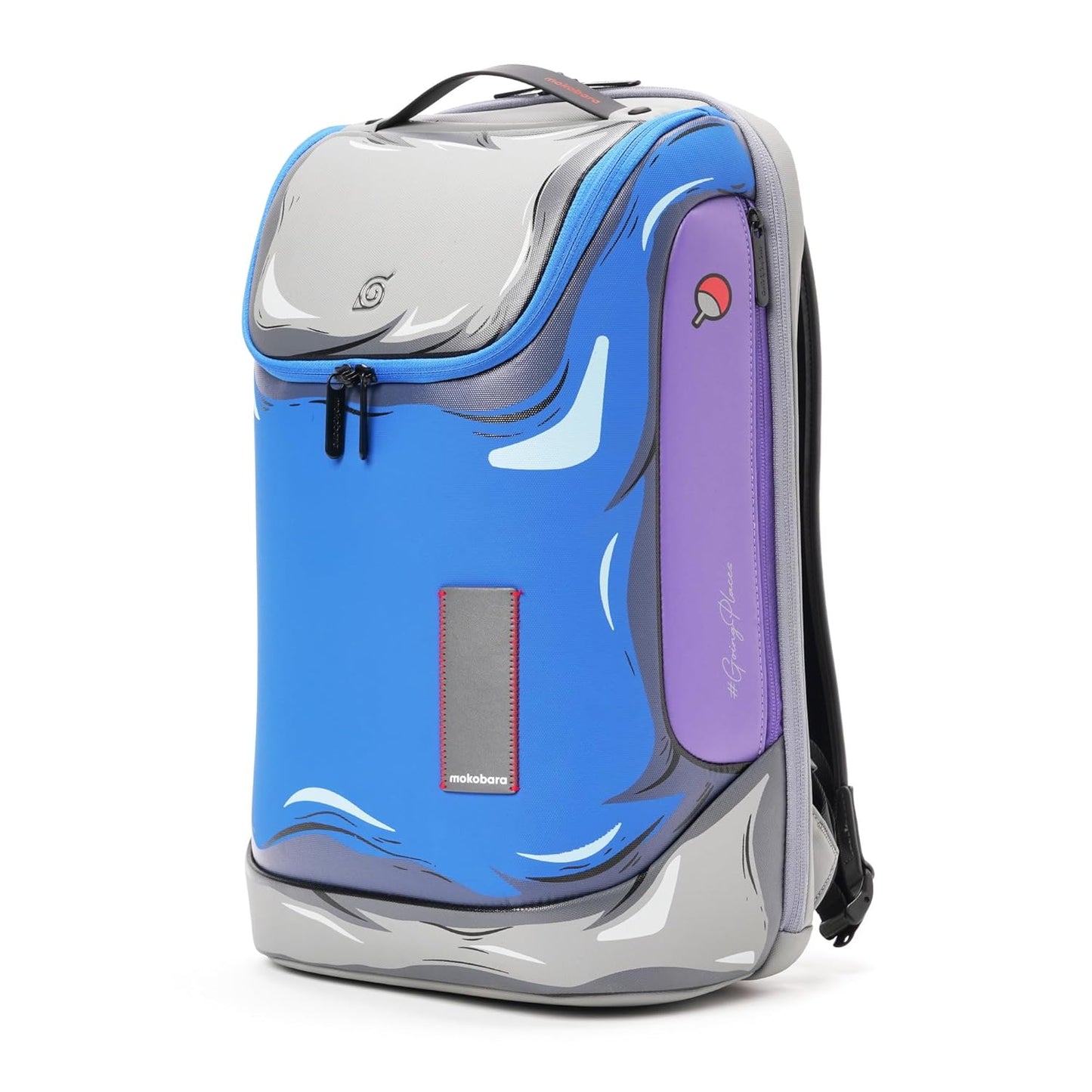 MOKOBARA Transit Backpack | Fits Laptop Up to 16 Inch, 30L Capacity, Water-Resistant Polyester, Vegan Leather Trims | Black,Money Moves - 2.0
