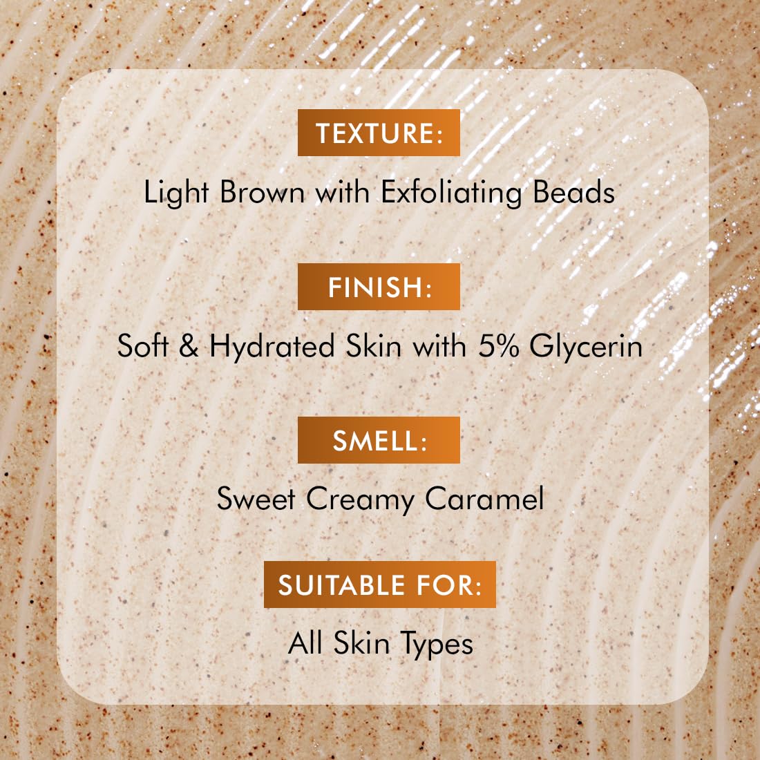mCaffeine 7% Exfoliating Body Wash with 1% Salicylic 2% Lactic Acid | Reduces Body Acne, Strawberry Skin, Ingrown Hair & Smoothes | Sweet Caramel Shower Gel for Women & Men- All Skin Types (300ml)