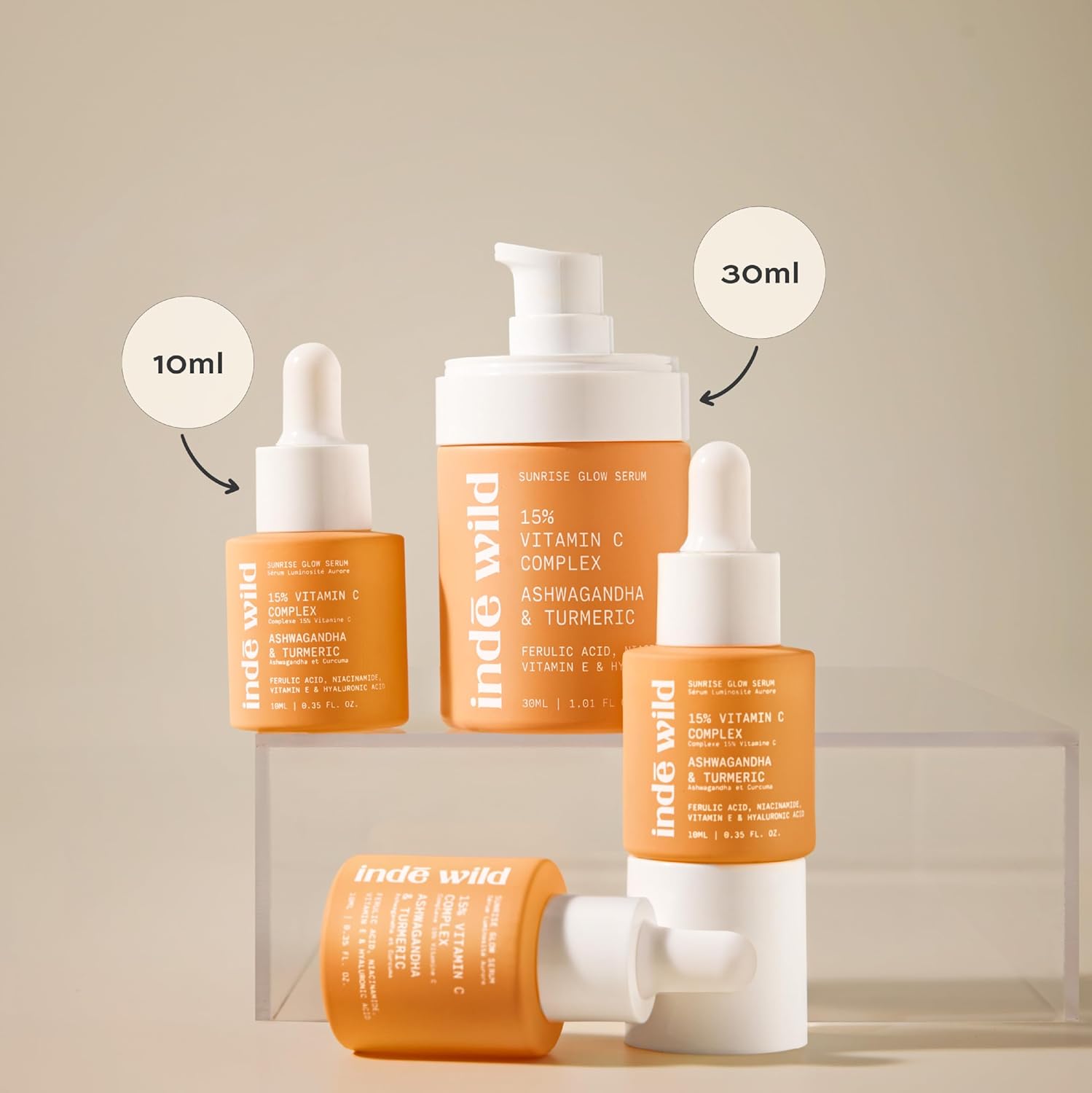 indē wild Luxury Serum Duo Gift Set - Vitamin C & Bakuchiol for Radiant Skin