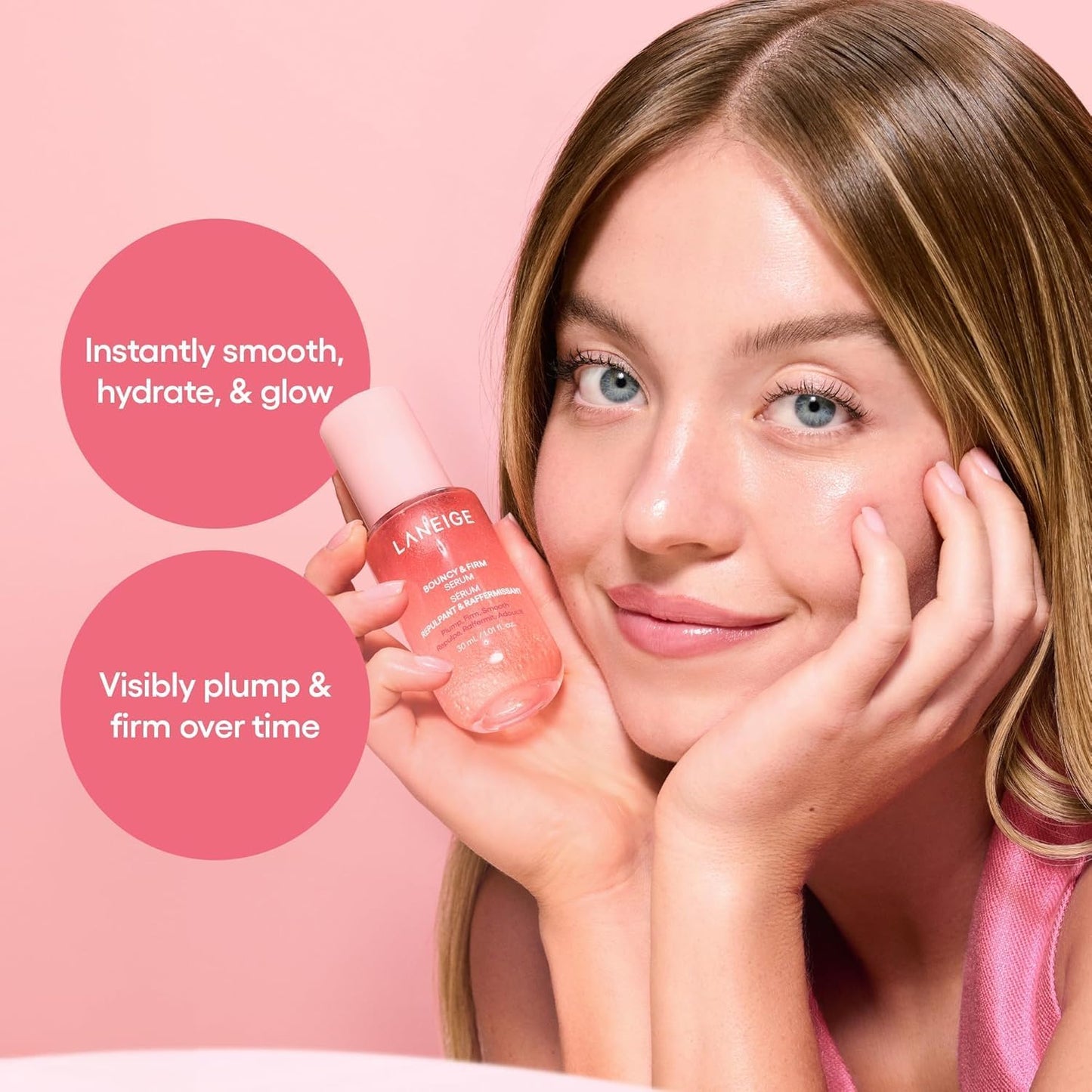 Laneige Combo of Bouncy&Firm Face Sleeping Mask (25ml) and Bouncy&Firm Serum(15ml) -Pack of 2