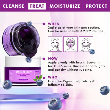 Conscious Chemist Berry Bright Face Mask with Niacinamide & Berry Extracts 50g