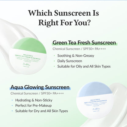Dr.Althea Green Tea Fresh Sunscreen: Calming & Sebum Control SPF 50+ PA++++ Sun Cream