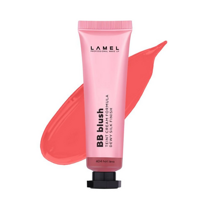 Lamel BB Blush For Dewy Silk Finish - 404 Hot Lava