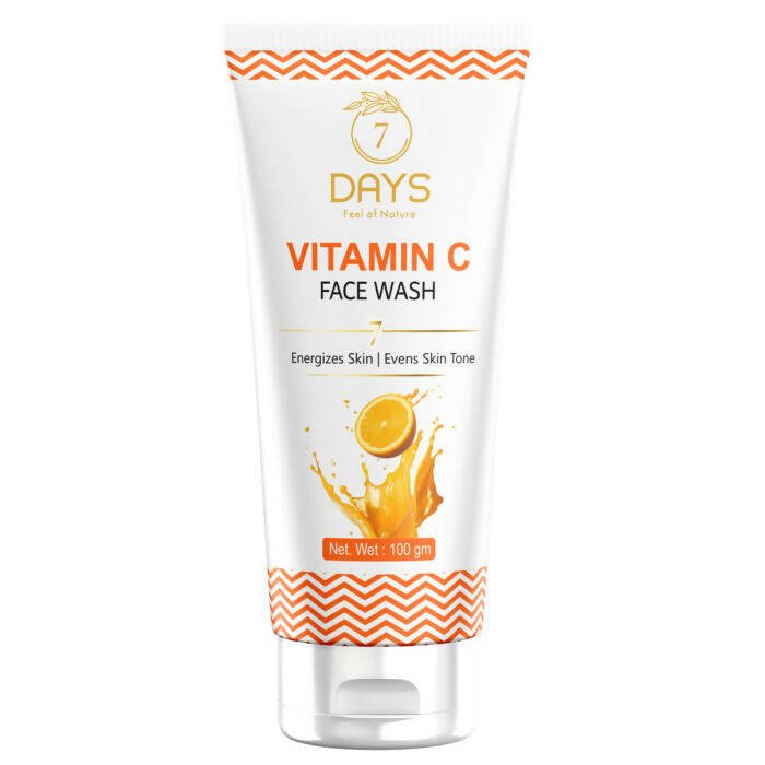 Tube of 7 Days Vitamin C Face Wash on a white background