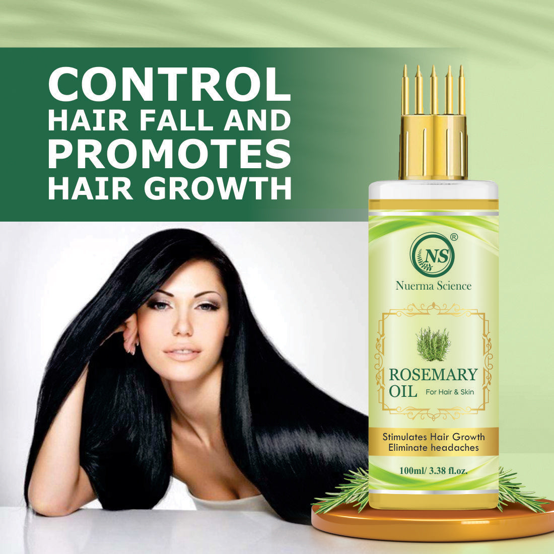 Nuerma Science Rosemary Hair Oil for Anti-Dandruff and Stimulate Hair Growth