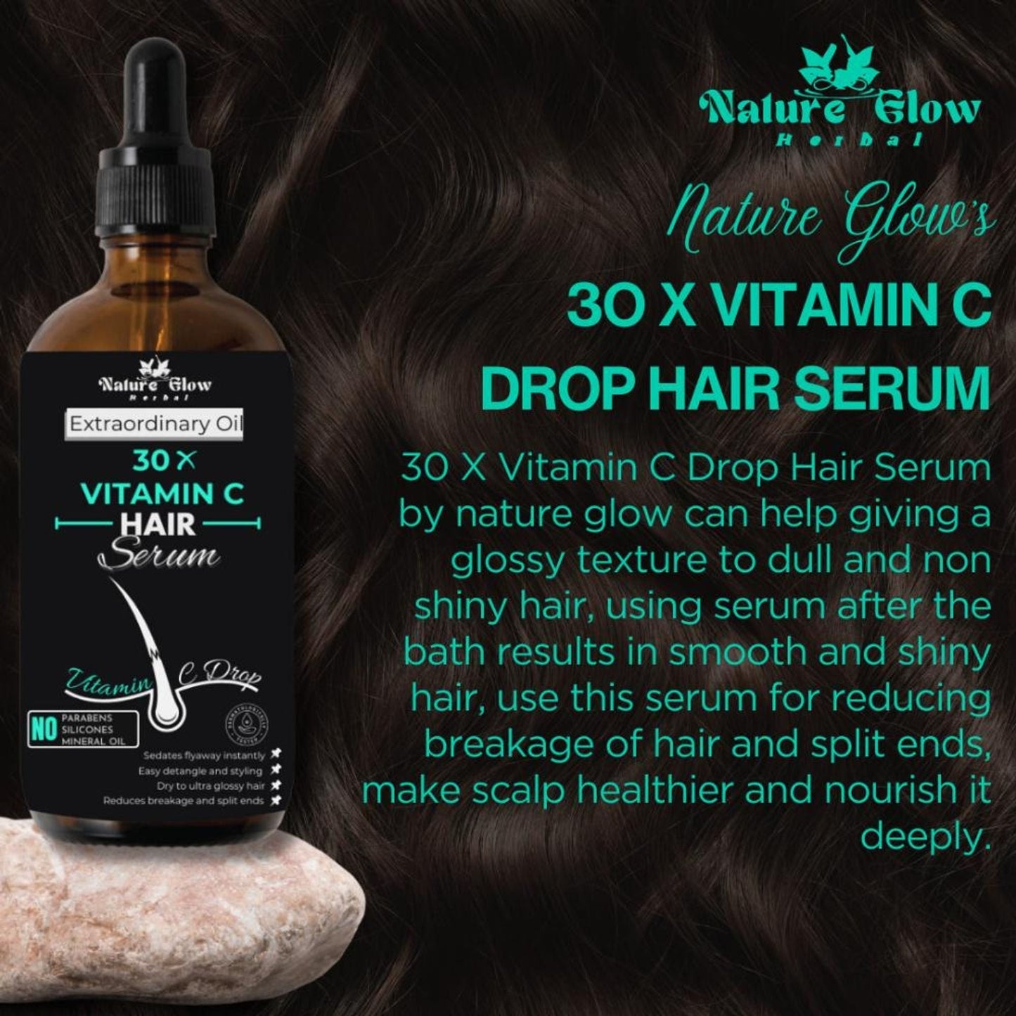 Nature Glow Herbal 30X Vitamin C Drop Hair Serum