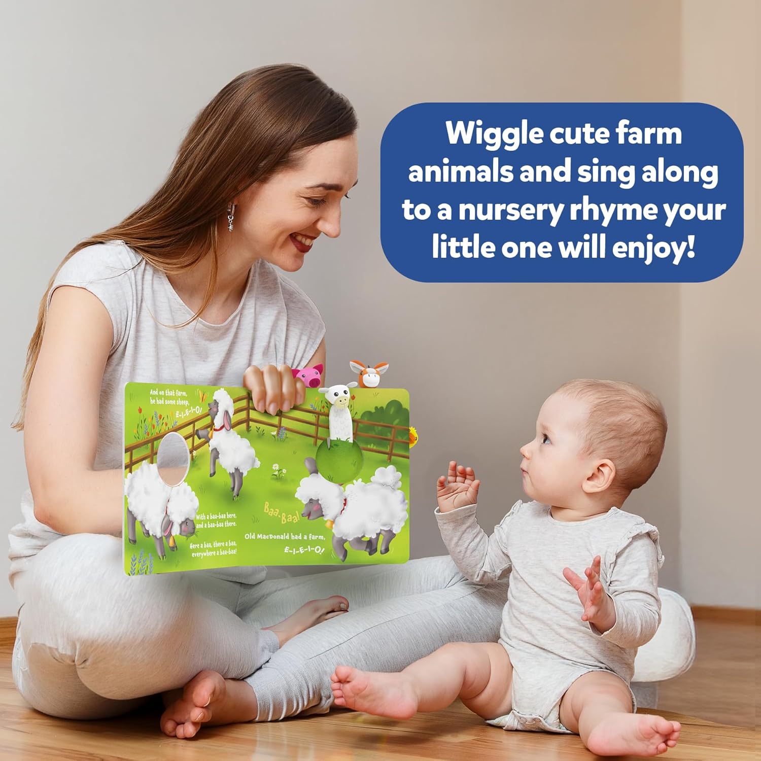 Skillmatics Cloth Puppet Book - Old Macdonald Had a Farm, Interactive Finger Puppets for Infants & Toddlers, Early Learning & Sensory Toys, Nursery Rhyme, Gifts for Babies Ages 6 Months to 2 Years
