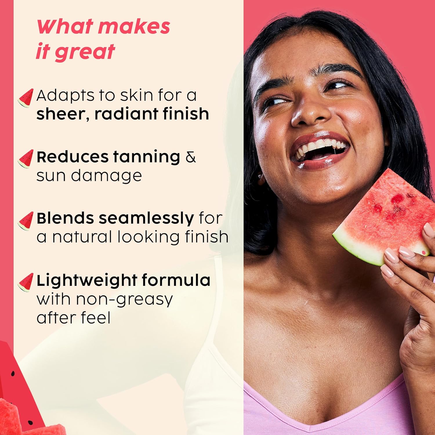 Plix Watermelon Tint SPF 50 Sunscreen for Light Glow & Sun Repair