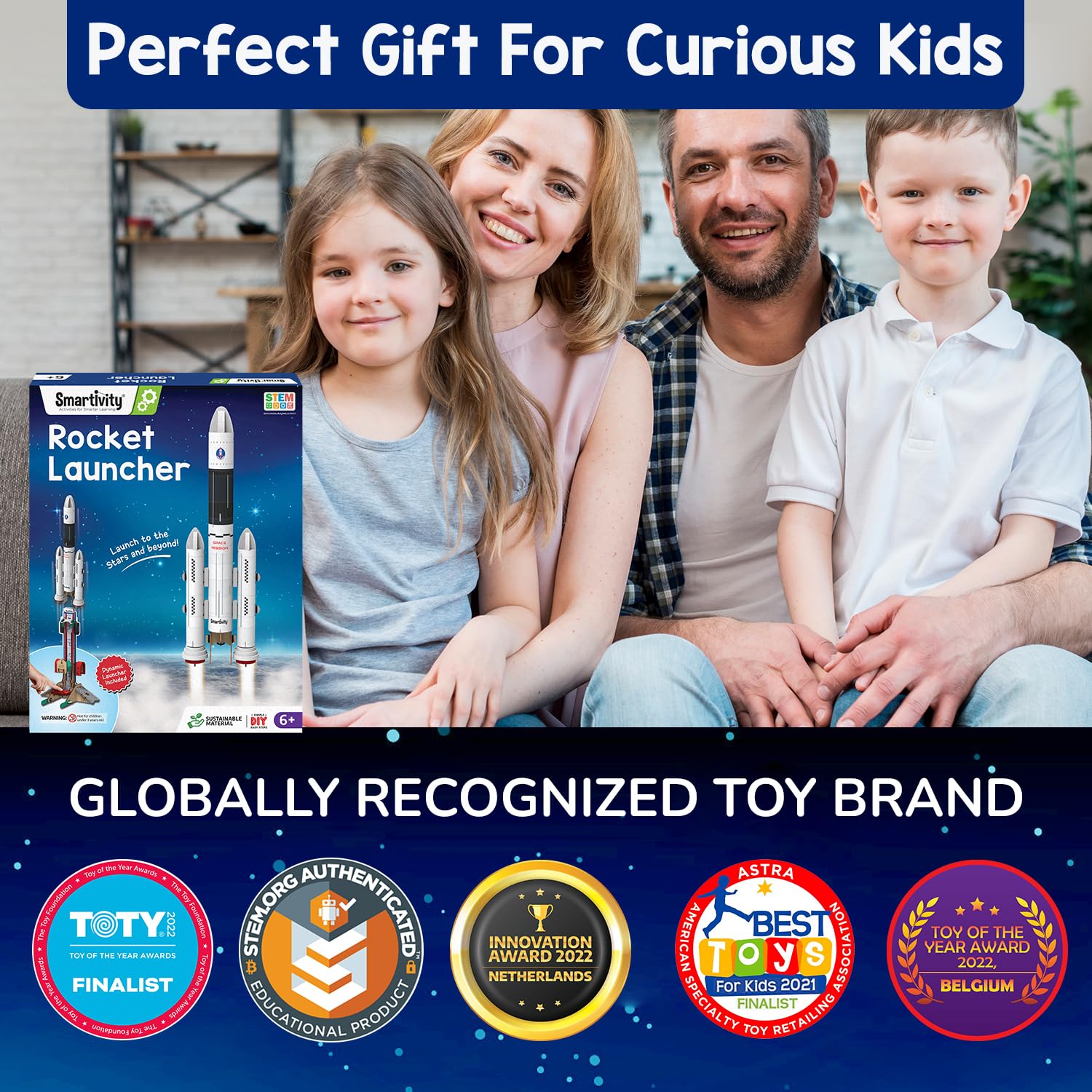 Smartivity DIY Rocket Launcher Kit for Kids 6, 7, 8, 9, 10, 11, 12 Years Old | Build Your Own Rocket and Launcher | Christmas/Birthday Gift for Smart Kids | DIY Science Toy for Boys & Girls 6-12 Years